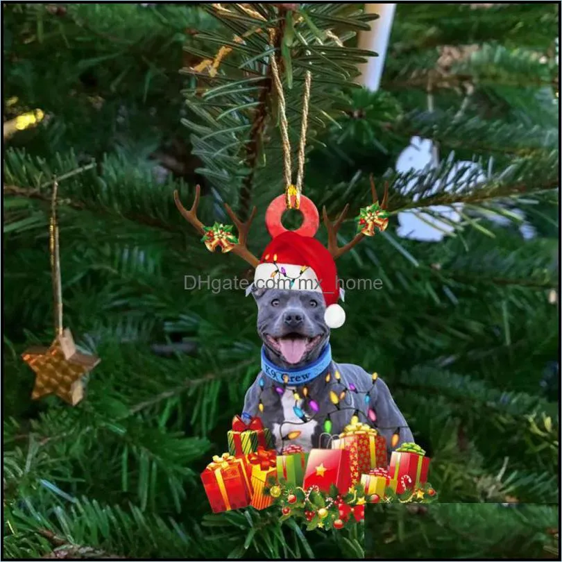 Christmas decorations Dog Animal Hanger tree Decoration Holiday Party Children Poison Woonkamer Festival Ornaments 0916