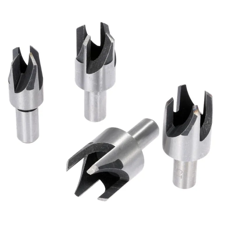 Möbeltillbehör 4st Wood Plug Cutter Cutting Tool Woodwork Drill Bit Set Claw Cork 6mm 10mm 13mm 16mm260f