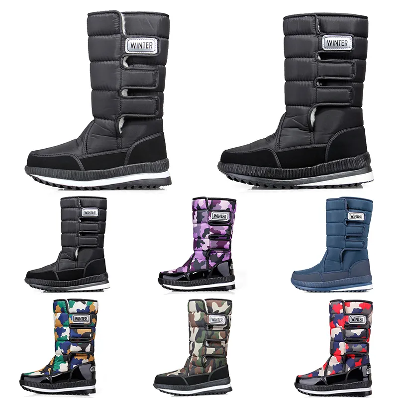 Klasyka Buty śniegowe Damskie Męskie Mody Wysokiej Mini Koszulki Krótkie Zimowe Boot Damskie Dziewczyny Mężczyźni Kobiety Botki Ciepłe Futro Bawełniane Non-Slip Outdoors 36-47