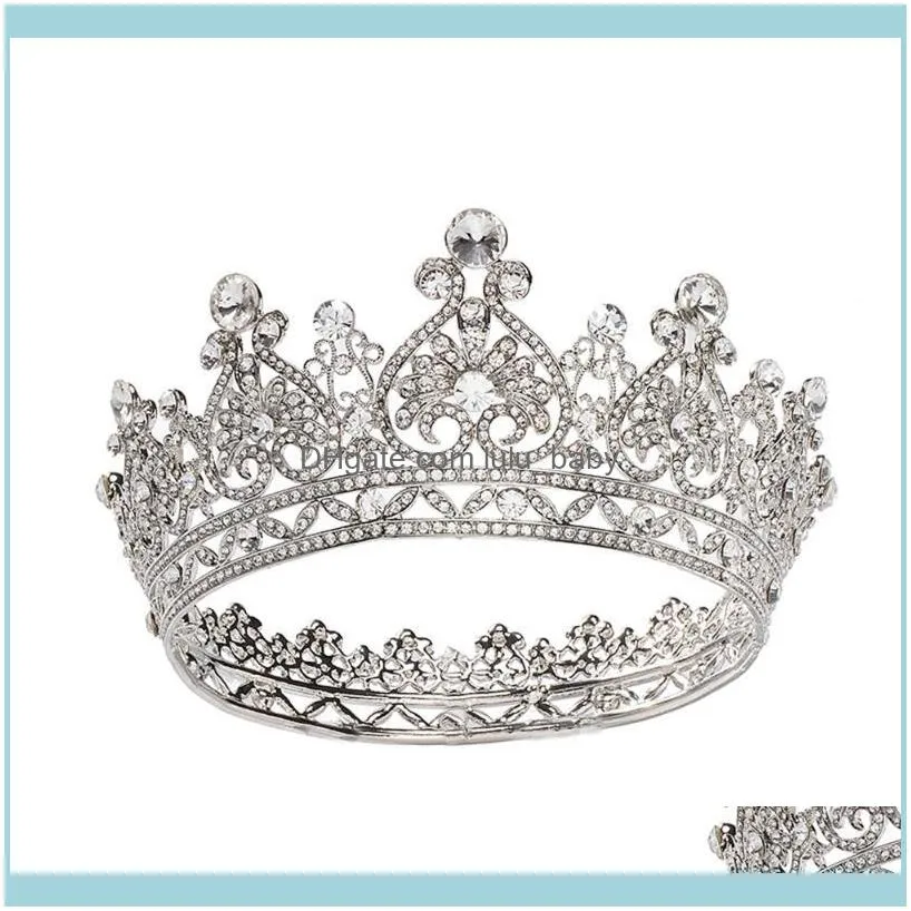Hair Clips & Barrettes Rhinestone Wedding Queen Crown For Women Princess Accessories Bride Party Birthday Headpieces Crystal Tiara