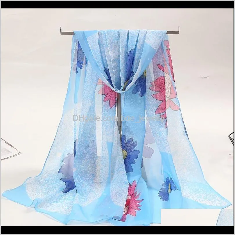 bufanda de mujer para el cuello women flower print long soft wrap scarf simulation silk shawl scarves luxury women scarf new&f14