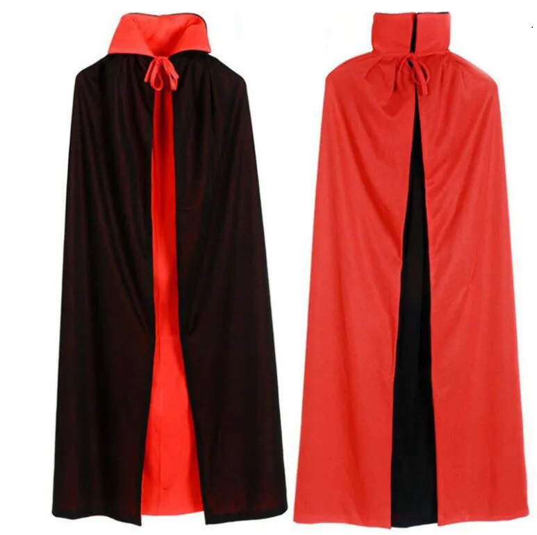 Halloween costume cloak Special Occasions children adult makeup costumes props red and black face stand-up collar pirate cloaks Party clothing