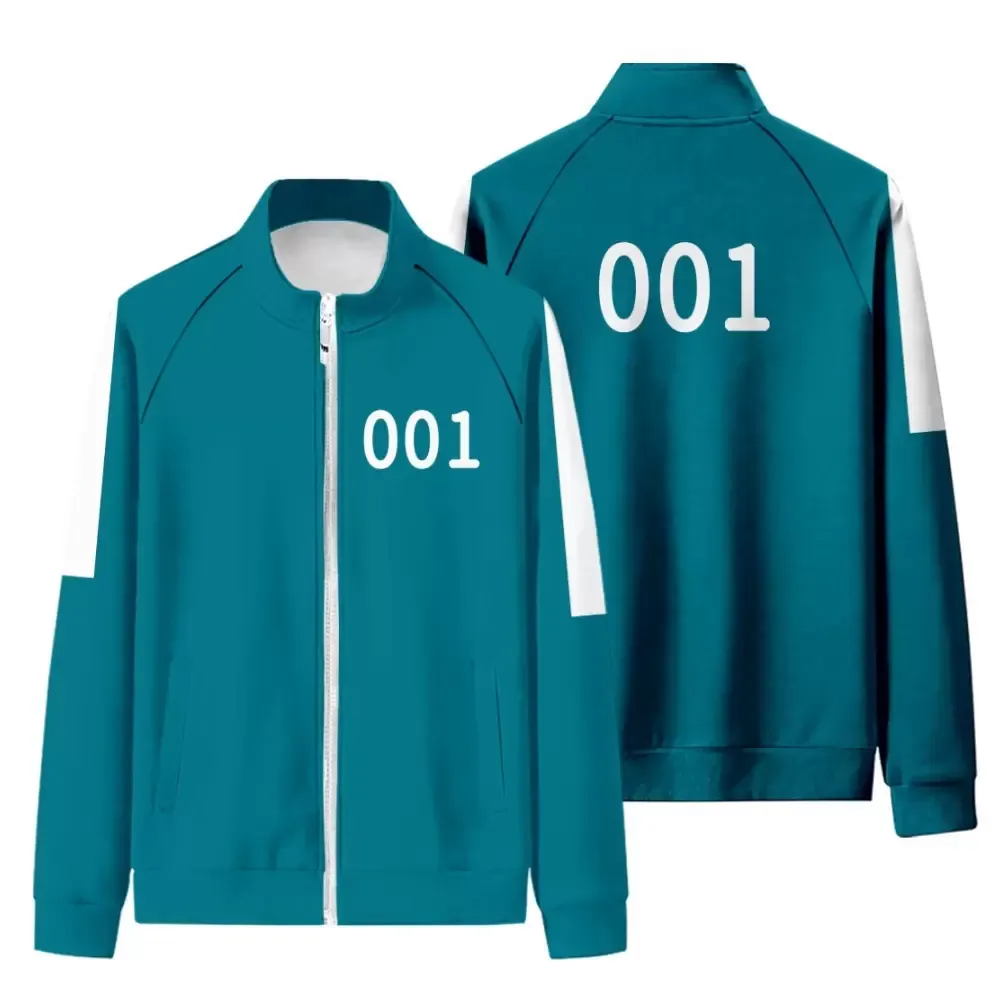 오징어 게임 Mens Tracksuits 패션 번호 456 재킷 조깅 가을 두 조각 실행 스포츠웨어 유니섹스 도매