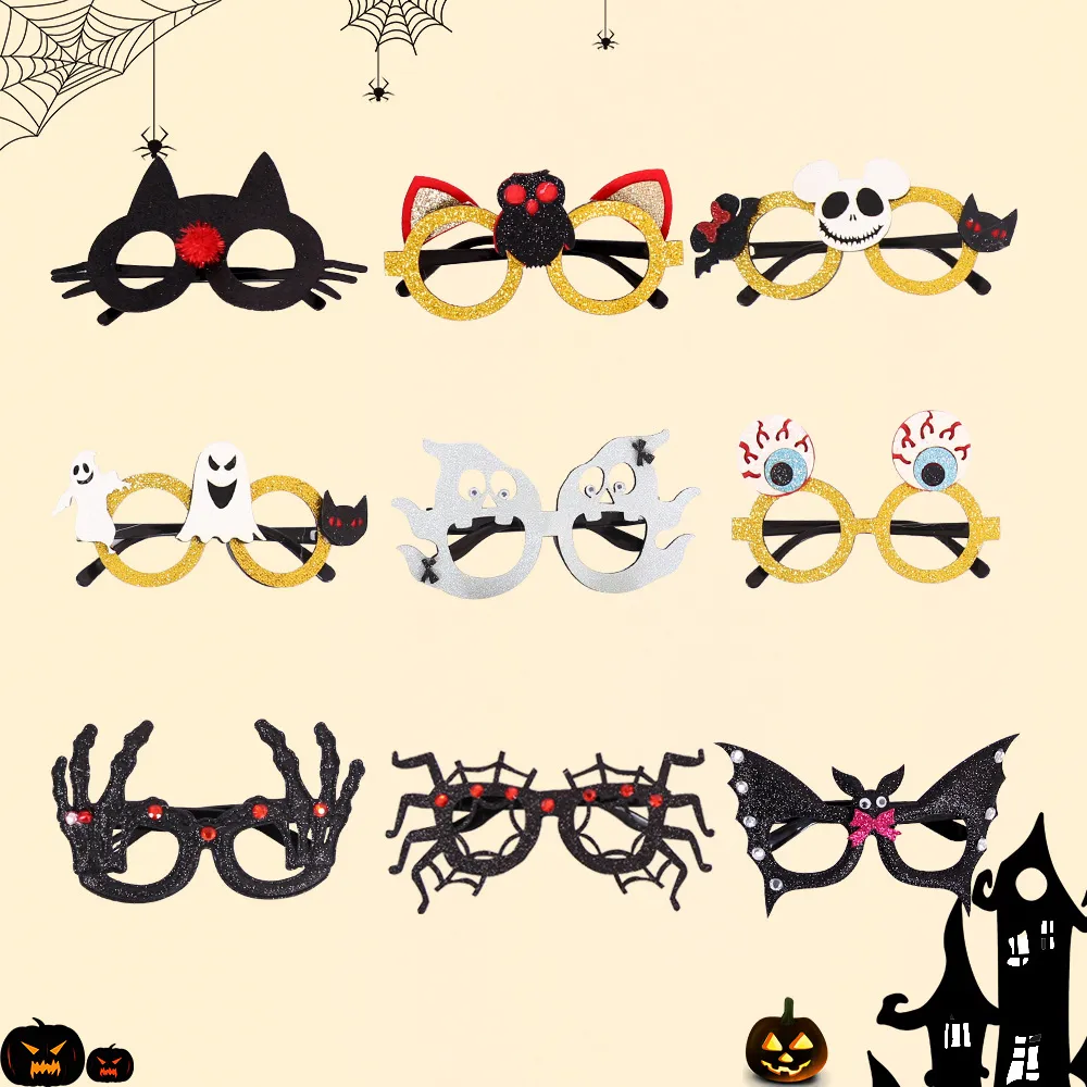 Montures de lunettes d'Halloween, lunettes de costume pour cadeaux de fête, photomaton, taille unique