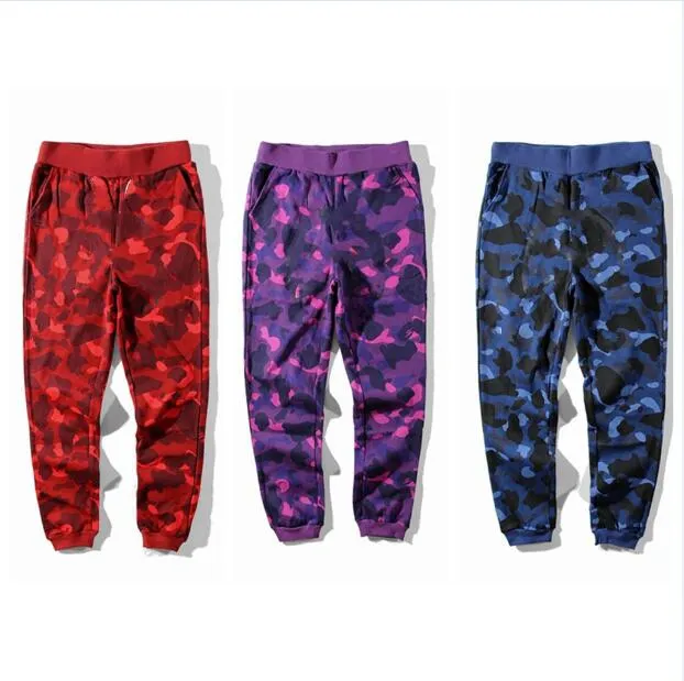 Moda masculina Calças de grife casuais masculinas femininas pretas cinza camufladas calças esportivas casuais hip hop calças elásticas na cintura roupas esportivas tamanho S-XXL ST2112