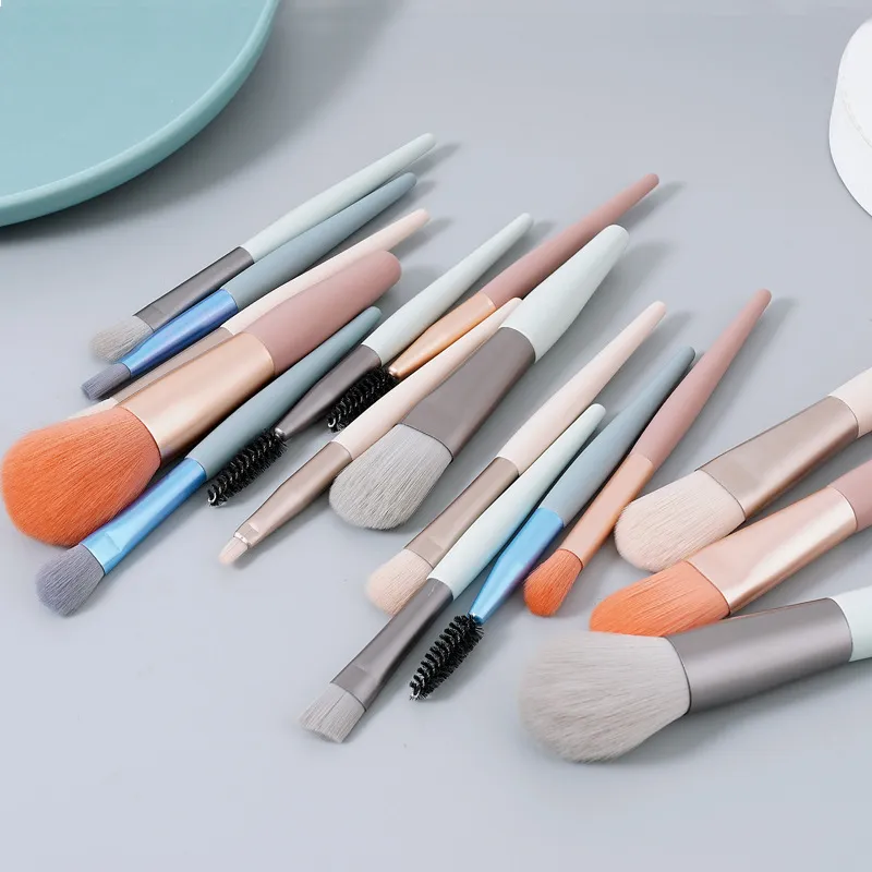 8 sztuk Makijaż Szczotki Zestaw narzędzi Kosmetyczne Proszek Eye Shadow Foundation Blending Beauty Make Up Brush