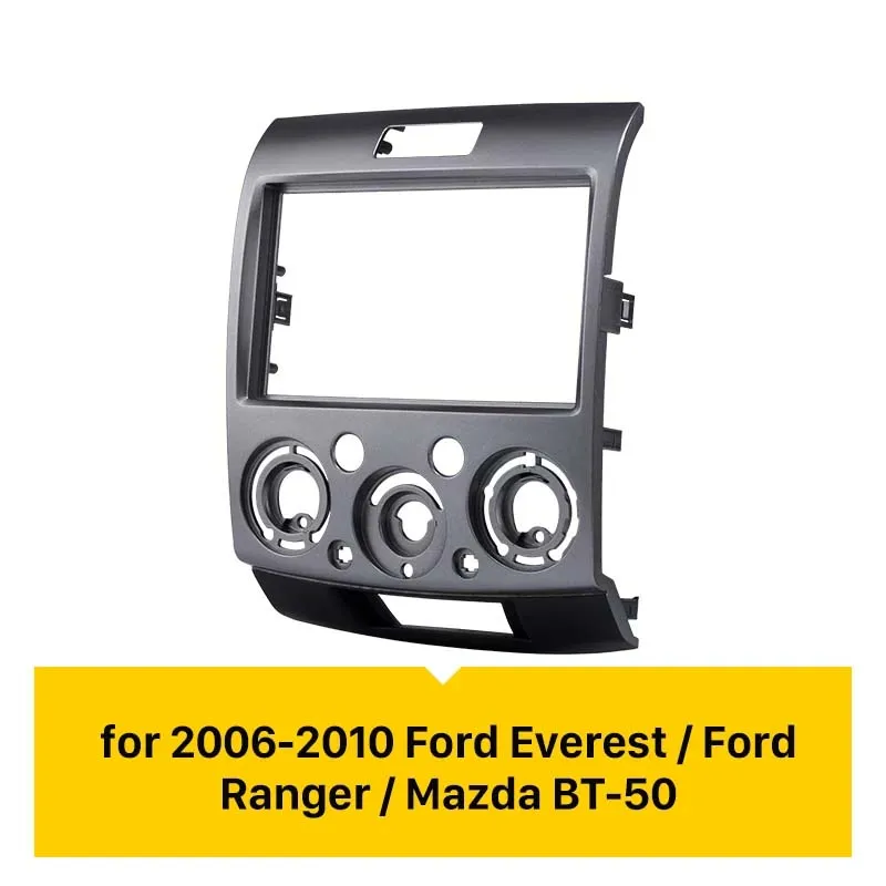 Quadro Rádio Fascia Painel 2 Din Car Stereo para 2006 2007 2008 2009 2010 Ford Everest Ford Ranger Dash Bezel Trim Kit