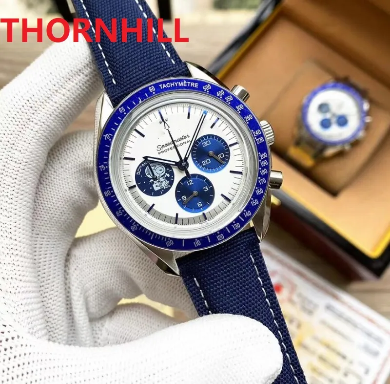 Professional 42mm Moon Chronograph Watch With White From