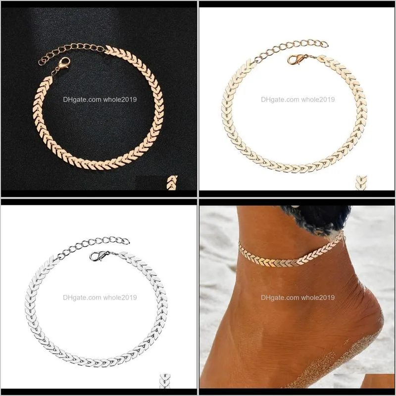 trendy arrow anklet for wome vintage yoga leg bracelet beach summer style female barefoot chain jewelry anklets