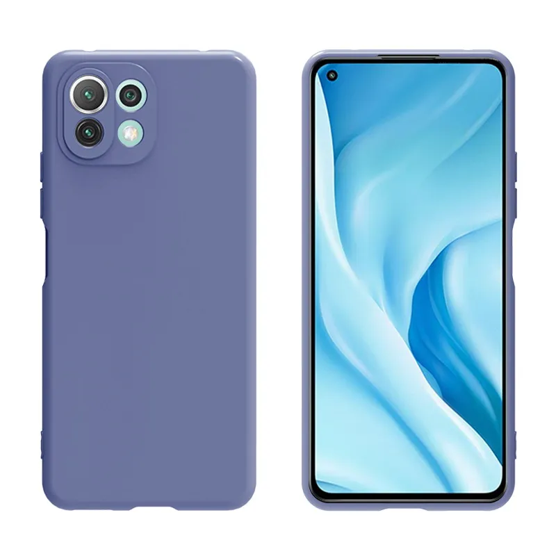 Prosta krawędź Kwadratowy Ciecz Silicone TPU Miękkie obudowy Pokrywa dla Xiaomi 10 Pro Redmi 10x 4G 5G Uwaga 9 Pro 100 sztuk / partia