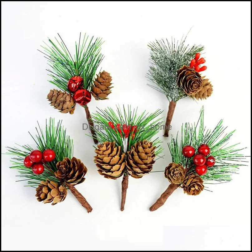 Juldekorationer Festligt partiförsörjning Hem Trädgård Halloween Pinecone Ornaments Tree Pendants 5 stycken. J0907 Drop Leverans 2021 XYG