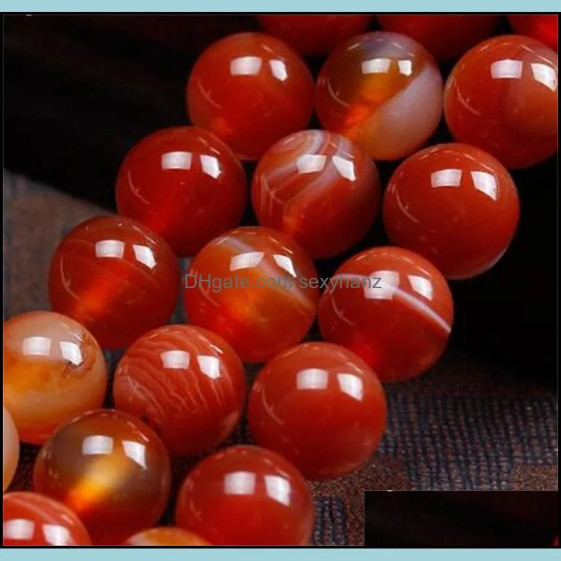 8mm Natural Color Stripe Agate Beads Round Stone Beads For Jewelry Making DIY Bracelet Necklace Onyx Bead 369 T2