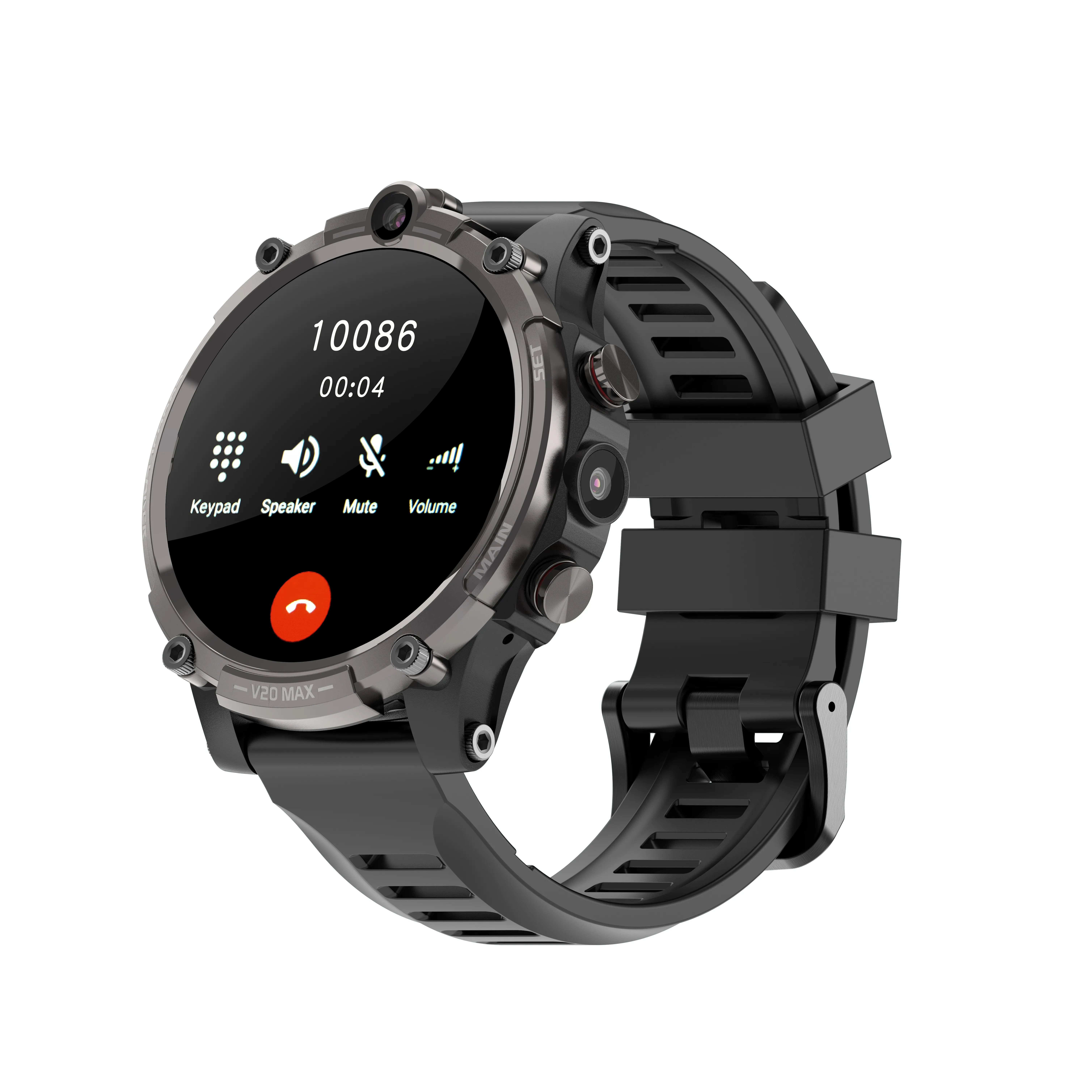 4G LTE Cell Phones Card SIM SMART RISK RATING RATIDADE DE FITNEST Sports IP68 Freqüência cardíaca à prova d'água Pressão sanguínea GPS Smartwatch iOS Android Phone Watches 128GB 2MP Câmeras