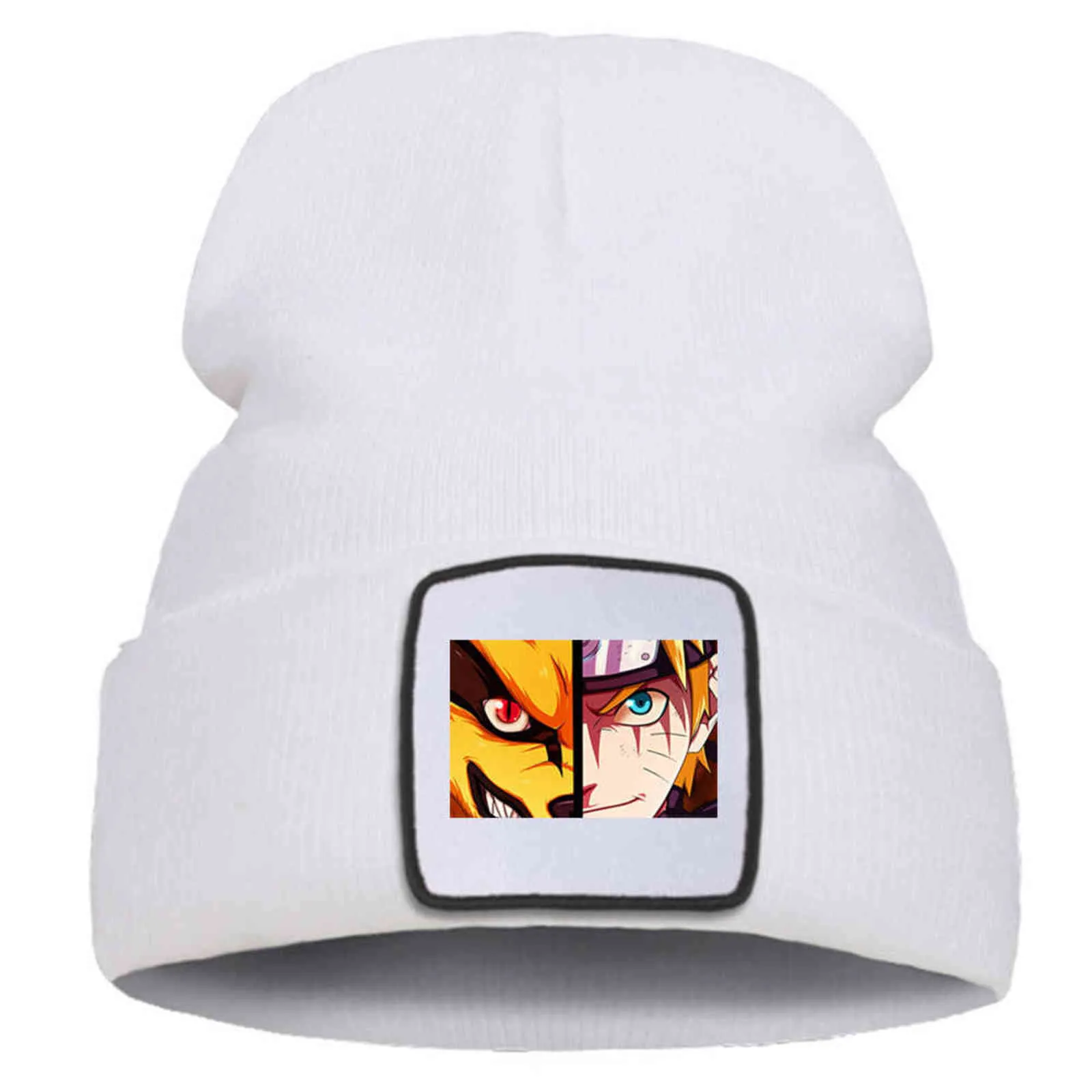 NRT Japan Anime Printing Beanie Hat Fashion Ull Casual Strikkad Keps Unisex Tjocka Brimless Hattar Vår Bomull Hedging Caps Y21111