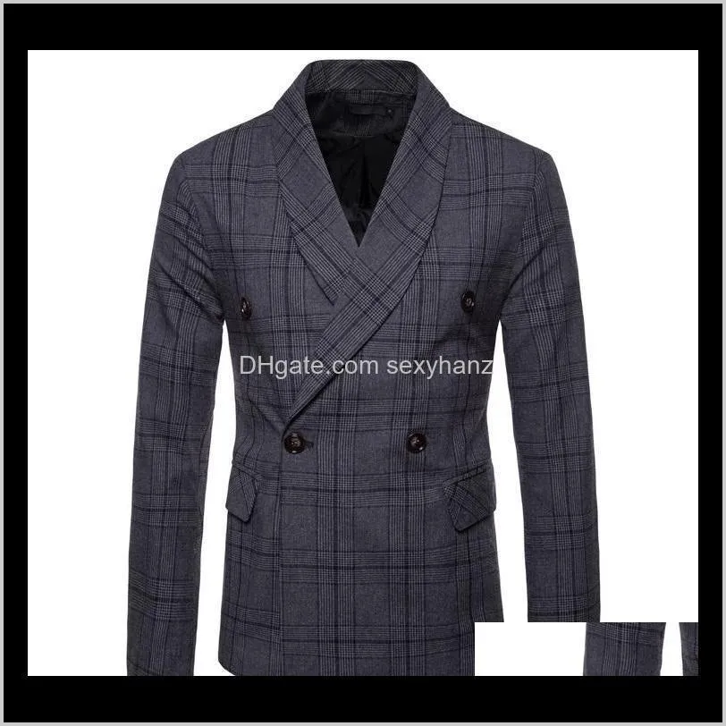 padegao brand 2021 new men`s suit jacket lapel clothing fashion slim fit men casual suit plaid stripes men`s sports jacket1