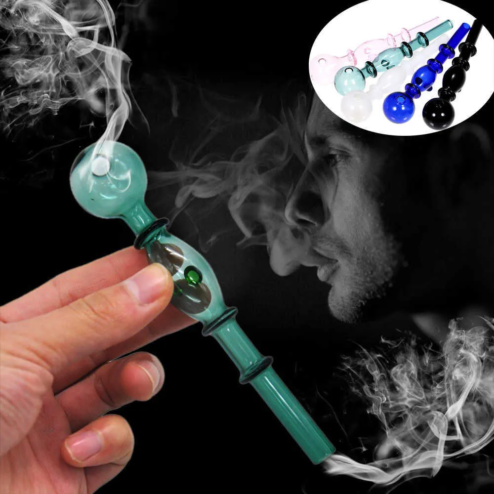 Transparente Tabakraucher-Rohrhalter-Glasöl-Brenner-Rohrglaswaren Kräuter-Hukahn-Zigarette Shisha-Raucher-Raucher