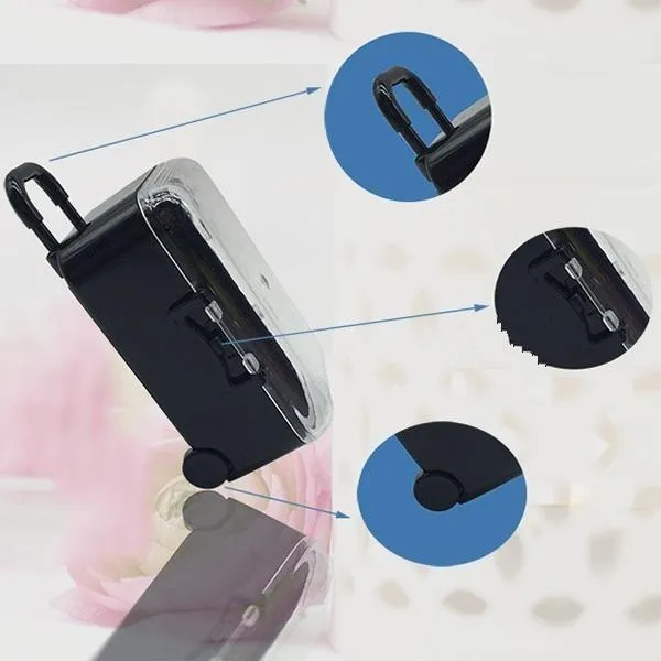 Gcroet 2Pcs Mini Valise Réaliste Mini Valise Party Favor Box Bagage Ouvrable avec Tige de Traction Extensible et Roue Mobile pour Poupées Filles Cadeaux, Style 2 Gcroet 2Pcs Mini Valise Réaliste Mini Valise Party Favor Box Bagage Ouvrable avec Tige de Traction Extensible et Roue Mobile pour Poupées Filles Cadeaux, Style 2
