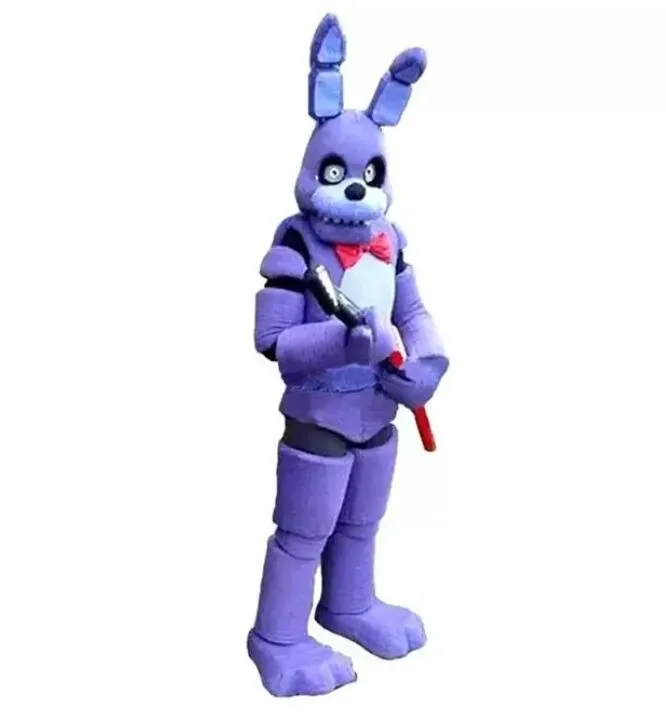 Five Nights at Freddy FNAF Toy Creepy Purple Bunny Costume da mascotte Abito da compleanno di Natale di Halloween