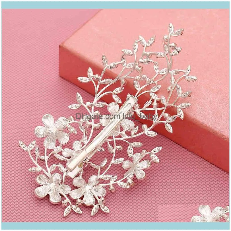 Fashion Elegant Wedding Accessories Jewelry Crystal Rhinestone Bridal Party Comb Hairpin Head Chain Headpiece