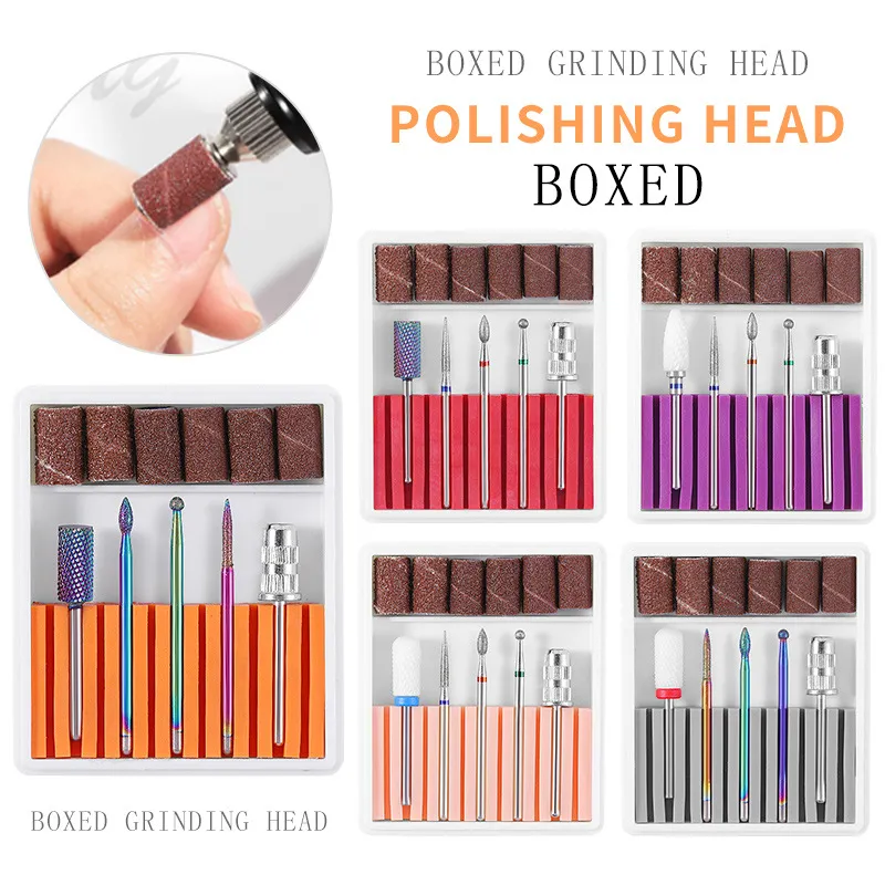 Nail Art Boor Bits Set Elektrische Manicure Slijpkop Vervangend apparaat voor het polijsten Molensnijder Nagels File Nursing Tool