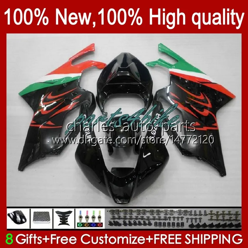 Moto Fairings For Aprilia RSV1000R Mille RV60 RSV-1000 RSV1000 R RR 04 05 06 Bodywork 11No.36 RSV1000RR RSV 1000 R 1000R 1000RR 2004 2005 2006 Bodys Kit glossy black