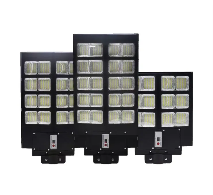 600W 800W 1000W LED SOLAR LAMP Wall Street Light Super Ljus Motion Sensor Utomhus Trädgårdssäkerhet med Pole