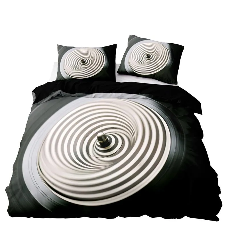 Zestawy pościelowe Luksusowe Gothic Set Obrotowy Circle Dwuosobowy Pokrywa Duvet z Poszewką 220x240 Pojedyncze dzieci Dorosłe łóżka