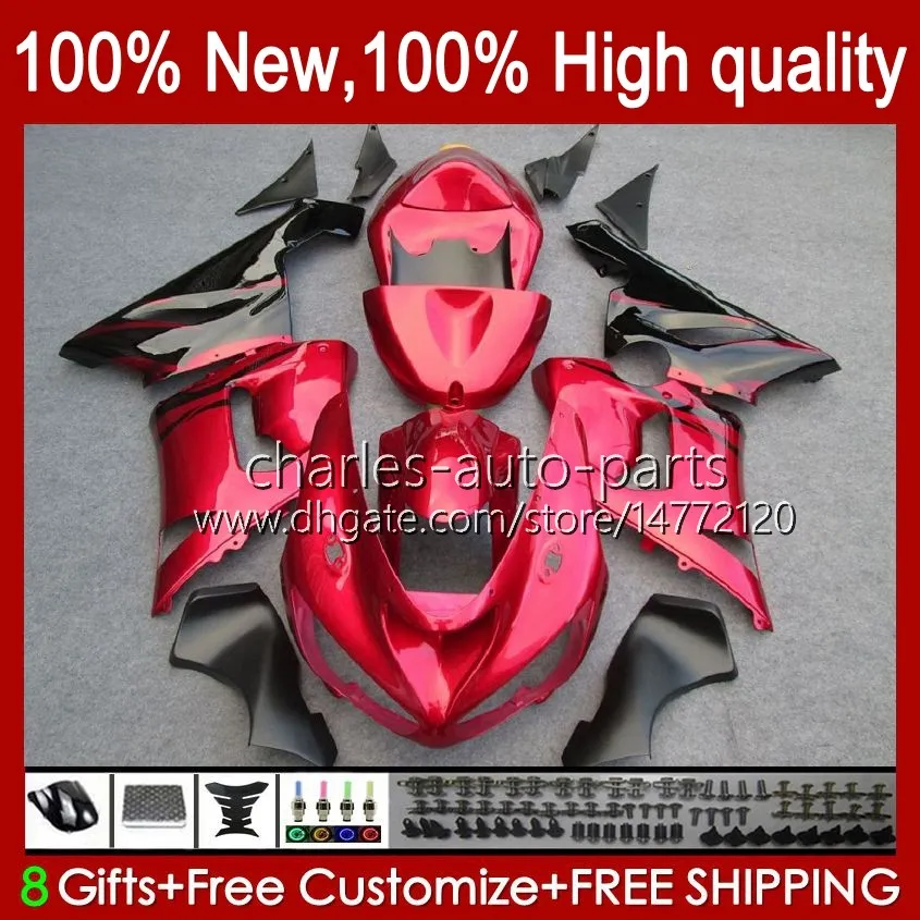 Moto Body voor Kawasaki Ninja OEM ZX600C ZX636 ZX600C ZX636 ZX 6R 6 R 600CC 05-06 Rode vlammen Bodyworks 7NO.58 ZX600 ZX 636 ZX-6R 2005 2006 ZX-600 ZX-636 600 CC ZX6R 05 06 ABS-kachelset