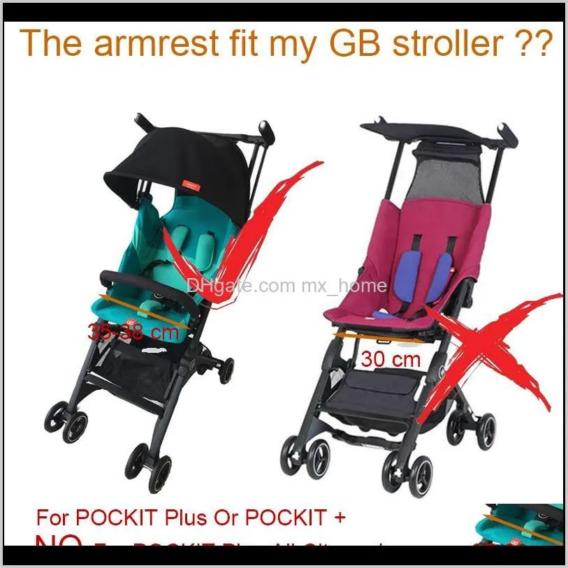 1:1 stroller accessories armrest for gb pockit plus handrail sun shade hook for goodbaby pockit+ (not for all city) 210311