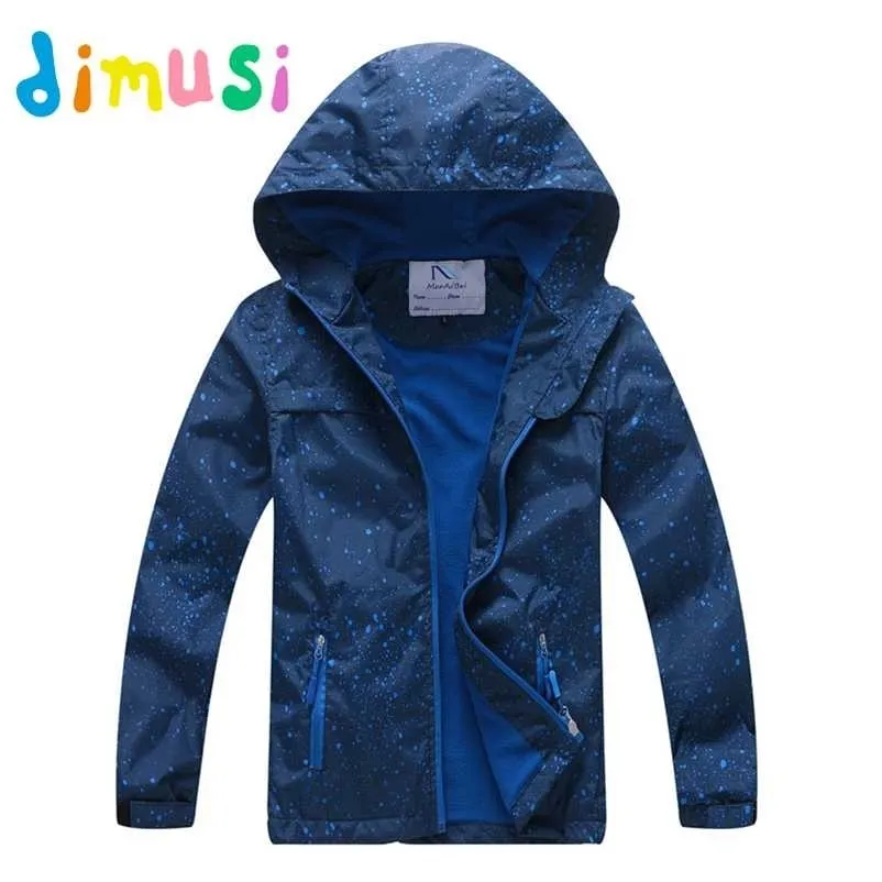 Dimusi Outono inverno meninos Bomber Jackets moda velo grosso windbreaker roupas infantis crianças casacos impermeáveis ​​4-11Y 211204