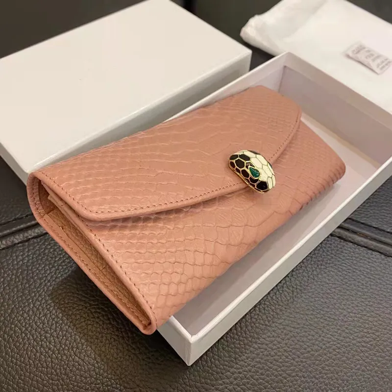 Classic designer wallet pink women`s retro discount coin purse multi-color hot mini women`s leather bag With BOX