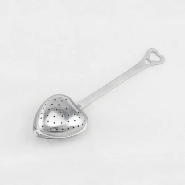 Heart Shaped Tea Tools infuser Mesh Ball Stainless Strainer Herbal Locking Spoon Steeper Handle Shower Table Tool RH0327