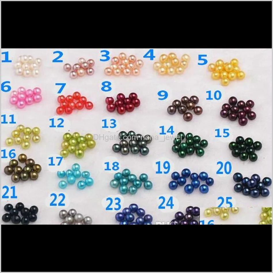 30pcs of mix 25 colors triplets pearl saltwater round akoya pearl oyster individual vacuum package 6-7mm