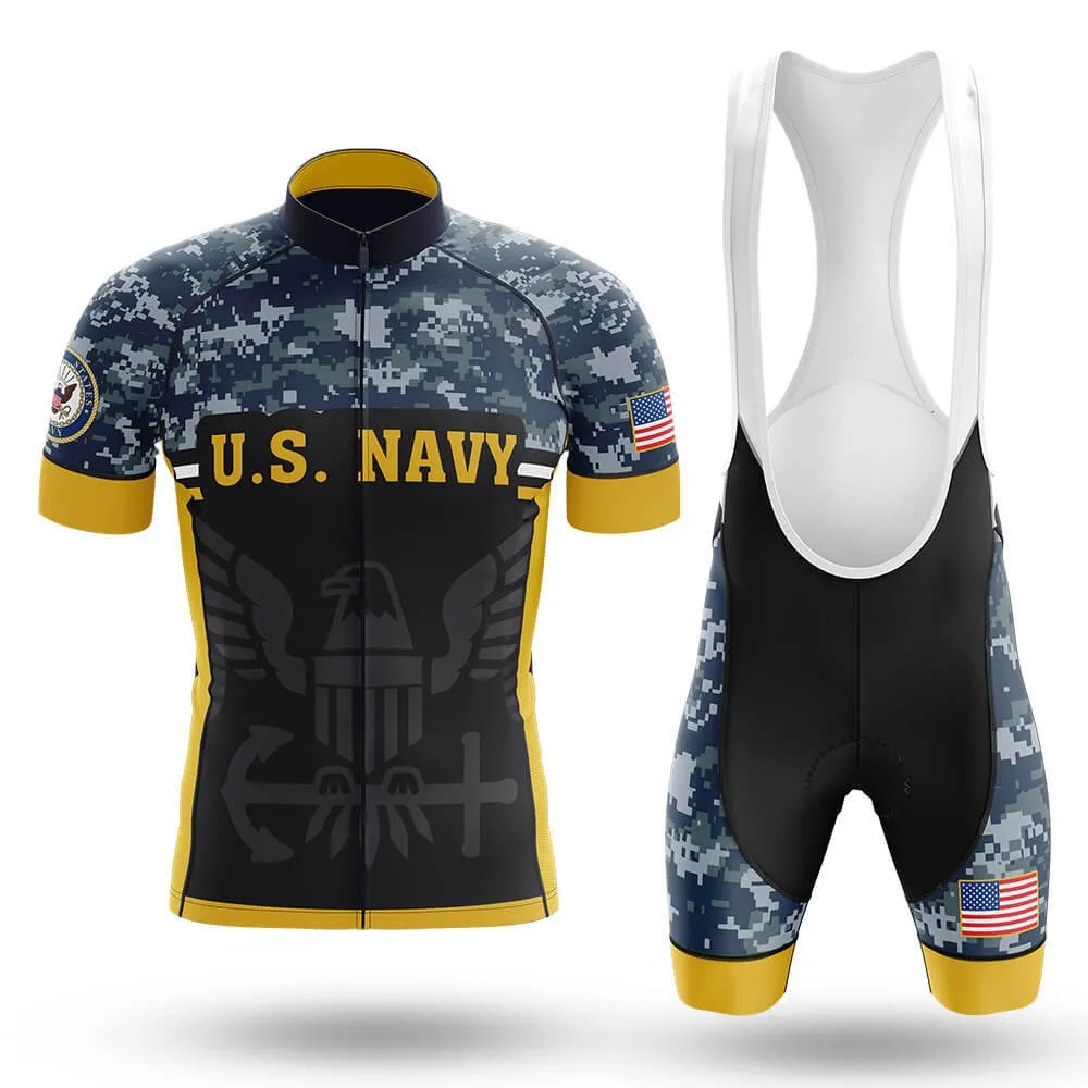 Cykeltröja sätter 2024 US Navy Cycling Team Jersey Bike Shorts Bib Set Ropa Ciclismo Mens Mtb Shirt Summer Cycling Maillot Bottom Clothing 240327