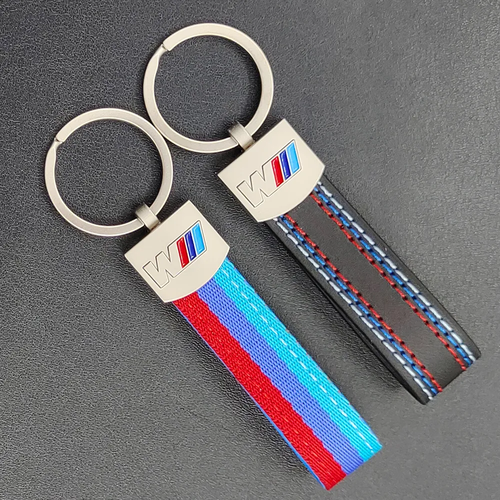 10pc Special gift For BMW Metal Car Keychain M Tech M Sport M3 M5 Leather Key Chain E46 E39 E60 F30 E90 F10 E36 X6 X5 key chain accessories