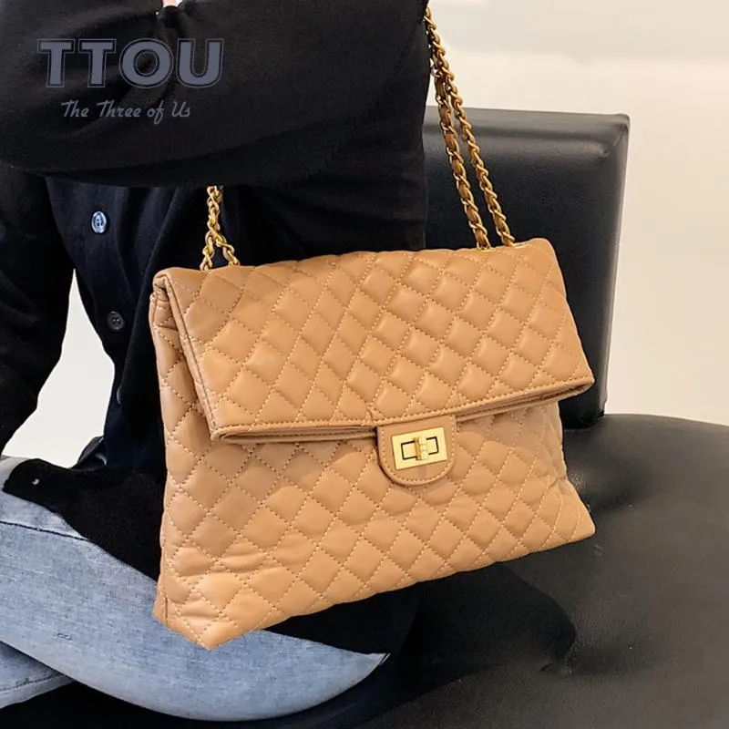 Akşam Çanta Lingge Desen Zincir Crossbody Omuz Çantası Kadınlar Için Büyük Kapasiteli Kadın Tasarımcı Tote Rahat Bayanlar Banliyö Çanta