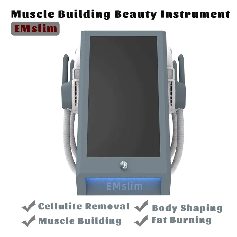 Portable Muscle Building Slimming Machine Emslim Body Shaping Smart Device 4 Hanterar fett som brinner lätt att använda salonganvändning