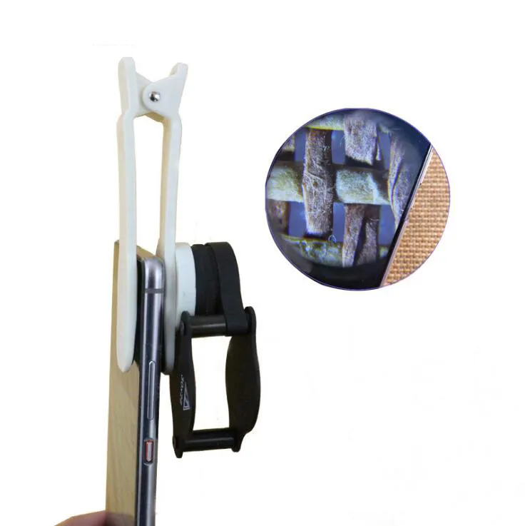 40x 26mm 30x 10x Pocket Förstoringsglas Microskop Förstoringsglas Smycken Appraisal Loupe med Mobiltelefon Clip Mount Adapter