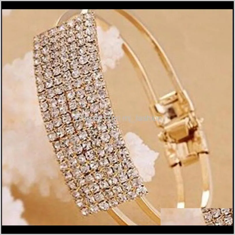 fashion women bangle wristband bracelet crystal cuff bling lady gift girls wedding korean jewellery ps1915