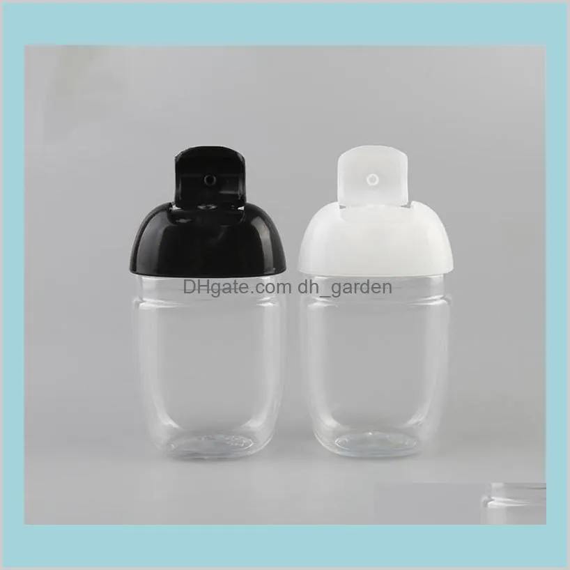 Flaskor Packing Office School Business Industrial 30 ml Pet Plastic Half Round Cap Barn Bär desinfektionsmedel Hand Sanitizer Bottle D