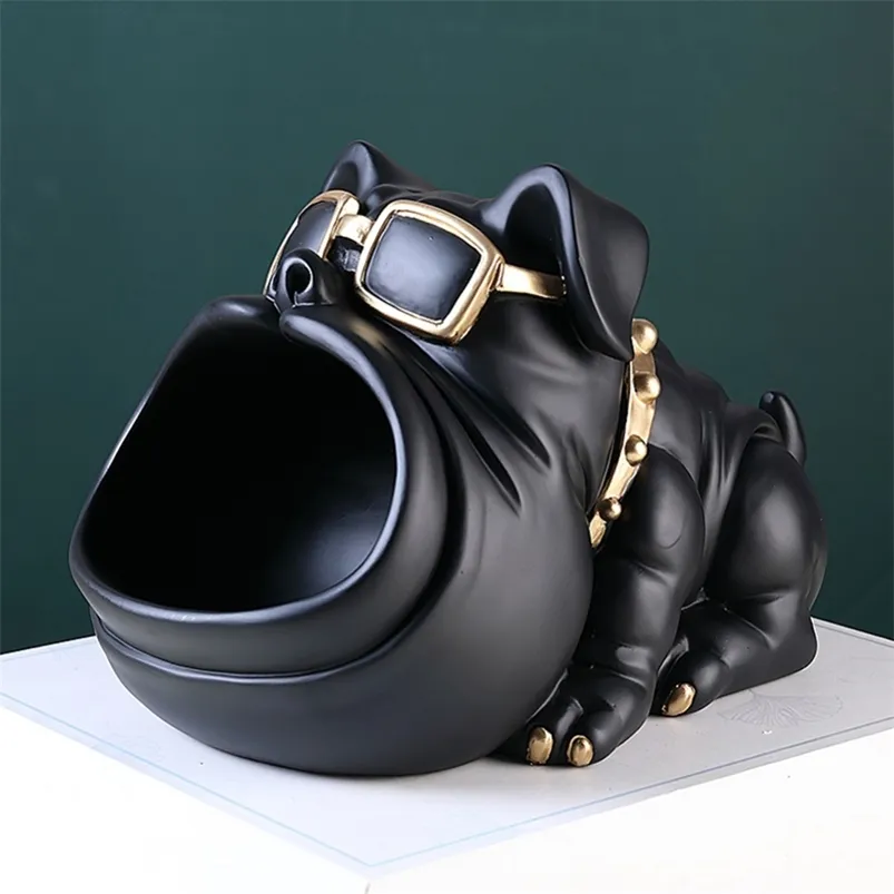 Thuis Room Decor, 3D Figurine Miniature, Cool Dog standbeeld, beeldhouwwerk, tafeldecoratie, Bureau Diversen Storage Box, decoratieve Coin Bank 210.811