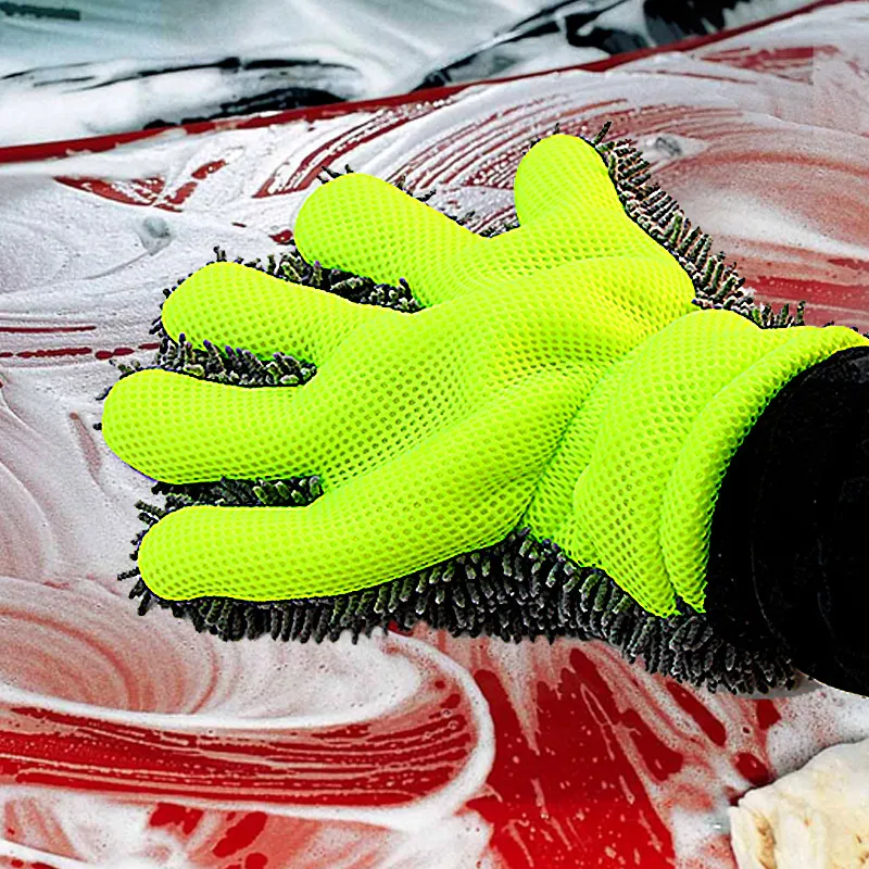 1Pcs Ultra-Luxury Microfiber Gloves Home Use Multi-function Car Cleaning Brush Detailing Washing Glove