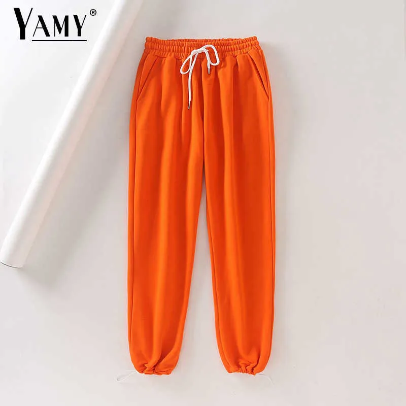 White casual joggers women cargo pants high waist womens joggers sweatpants korean sweat pants with pockets female joggers mujer Q0801