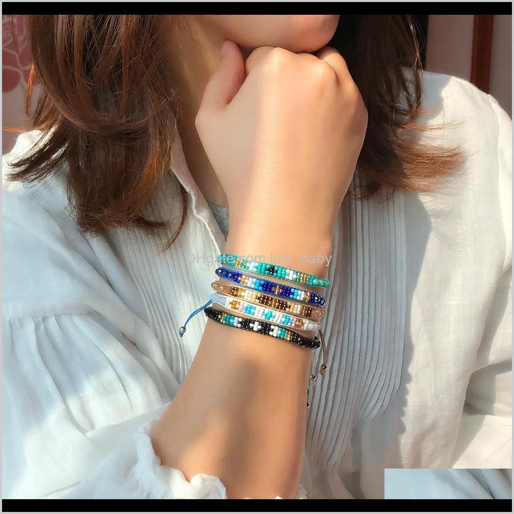 hand-woven beads bracelet female bohemian colorful ethnic style creative bracelet