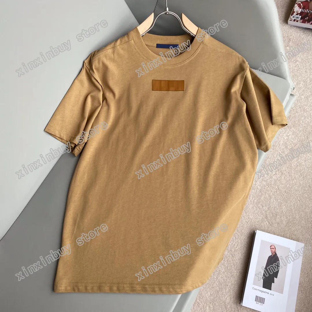 2021 Designers Luxe Mens Dames Borst Label T-shirts Kant Letters Man Parijs Mode T-shirt Topkwaliteit Tees Straat Korte Mouw Luxurys Tshirts Wit Zwart 05