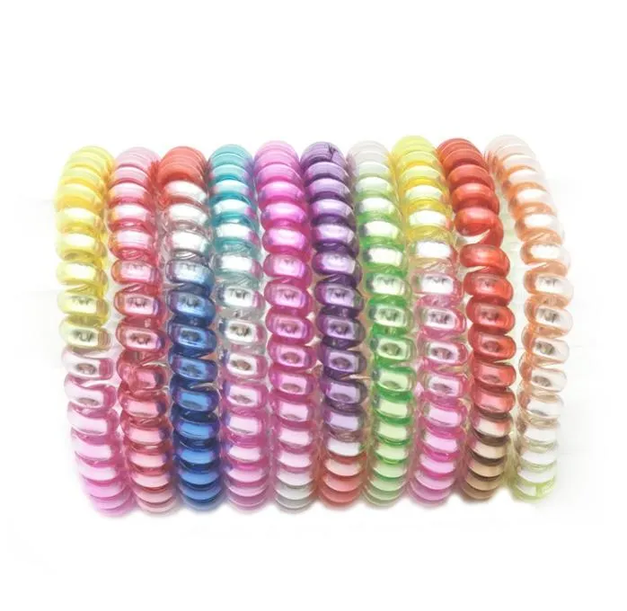 2021 Ring Telephone Wire Cord Punk Coil Elastic Band Ties Rope Girls Headwear Accessories Scrunchies W6Xfx Bands Gymsr