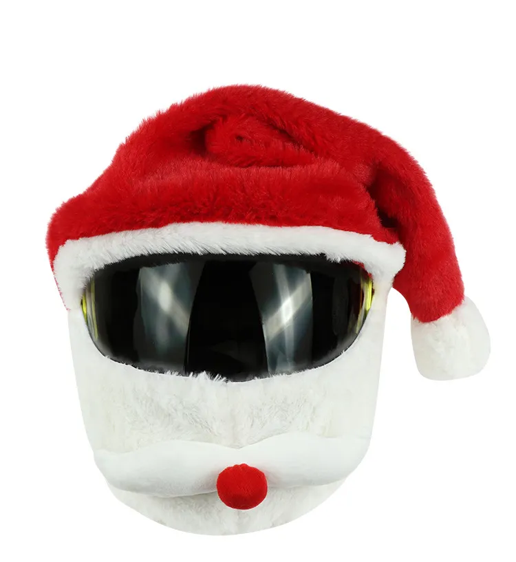 Christmas Motorcycle Helmet Cover Fashion Outdoor Funny Cotton Santa Claus Cute Xmas Motorcycle Helmet Covers w-00998