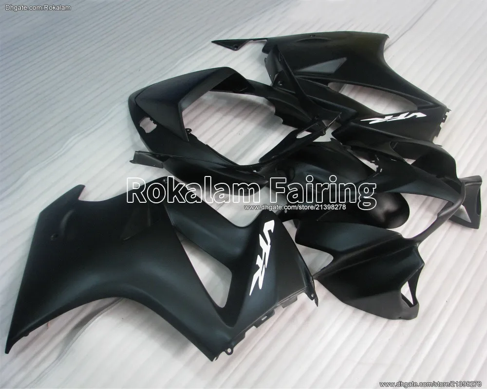 VLAFFEN VOOR HONDA VFR800 BODYWORK KIT VFR 800 2010 2011 2012 MATTE BLACK STREET FIETSBIERINGEN SET MOTORFIETSELIJKHEID (spuitgieten)