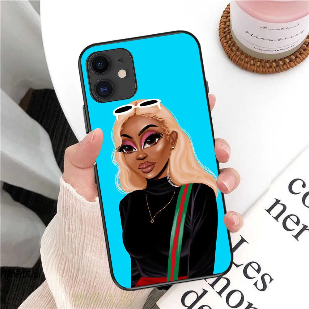 Модные Дизайнерские Чехлы Для Телефонов Для IPhone 13 Mini 12 11 Pro Max XR  XS 7/8 Плюс Роскошная Защита От Оболочки All InclusiveCellPhone Cover  Черная Девушка От Surtime, 271 руб. | DHgate