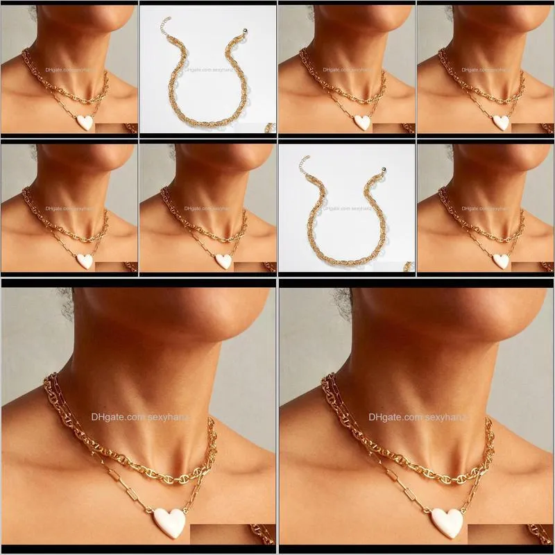fashion jewelry 2021 bold pig nose metal chunky chains links choker necklaces for women stackable cuban chain chokers